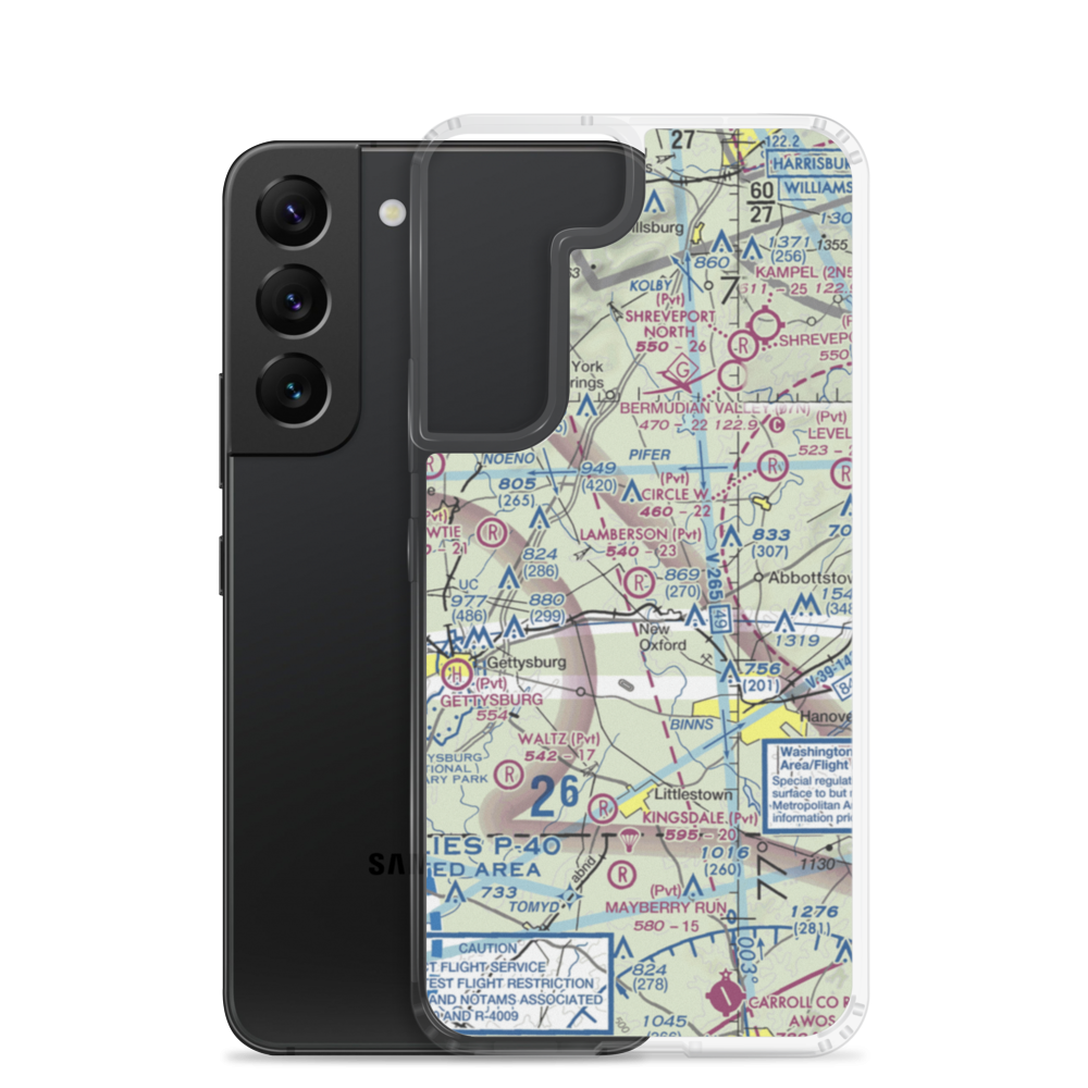 Lamberson Airport (51PA) VFR Sectional Samsung Case Samsung Galaxy S22 model shown