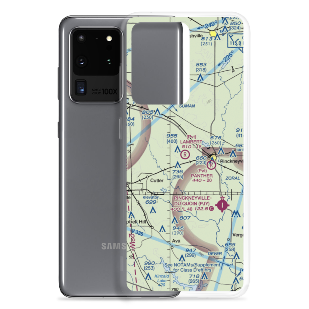 Lambert Airport (24LL) VFR Sectional Samsung Case Samsung Galaxy S20 Ultra model shown