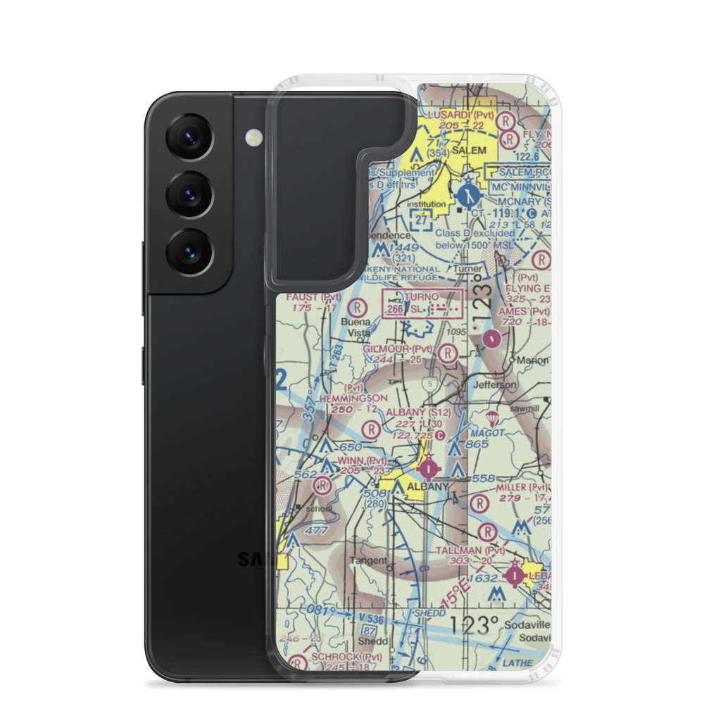 Lambert Field (4OR3) VFR Sectional Samsung Case Samsung Galaxy S22 model shown