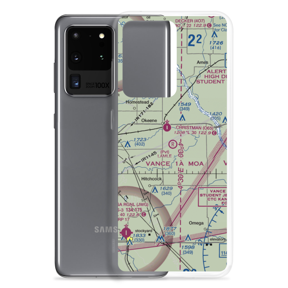 Lamle Airport (8OK0) VFR Sectional Samsung Case Samsung Galaxy S20 Ultra model shown