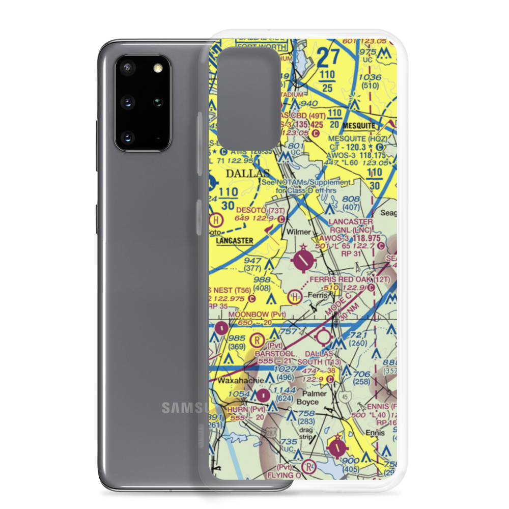 Lancaster Airport (LNC) VFR Sectional Samsung Case Samsung Galaxy S20 Plus model shown