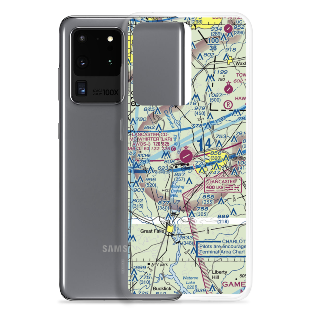 Lancaster County-Mc Whirter Field (LKR) VFR Sectional Samsung Case Samsung Galaxy S20 Ultra model shown