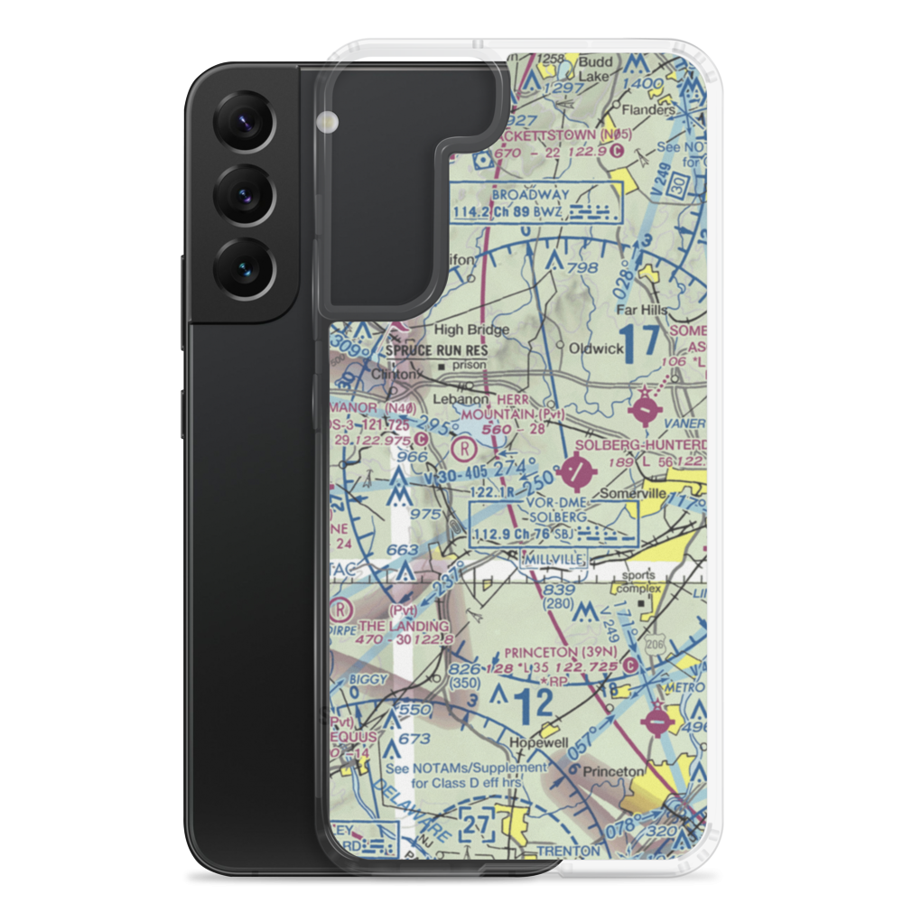 Lance Airport (6NJ8) VFR Sectional Samsung Case Samsung Galaxy S22 Plus model shown