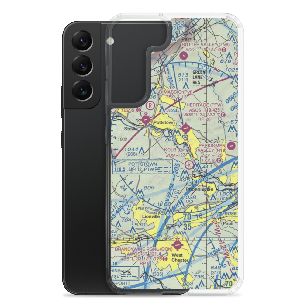 Lance Airport (9PA0) VFR Sectional Samsung Case Samsung Galaxy S22 Plus model shown
