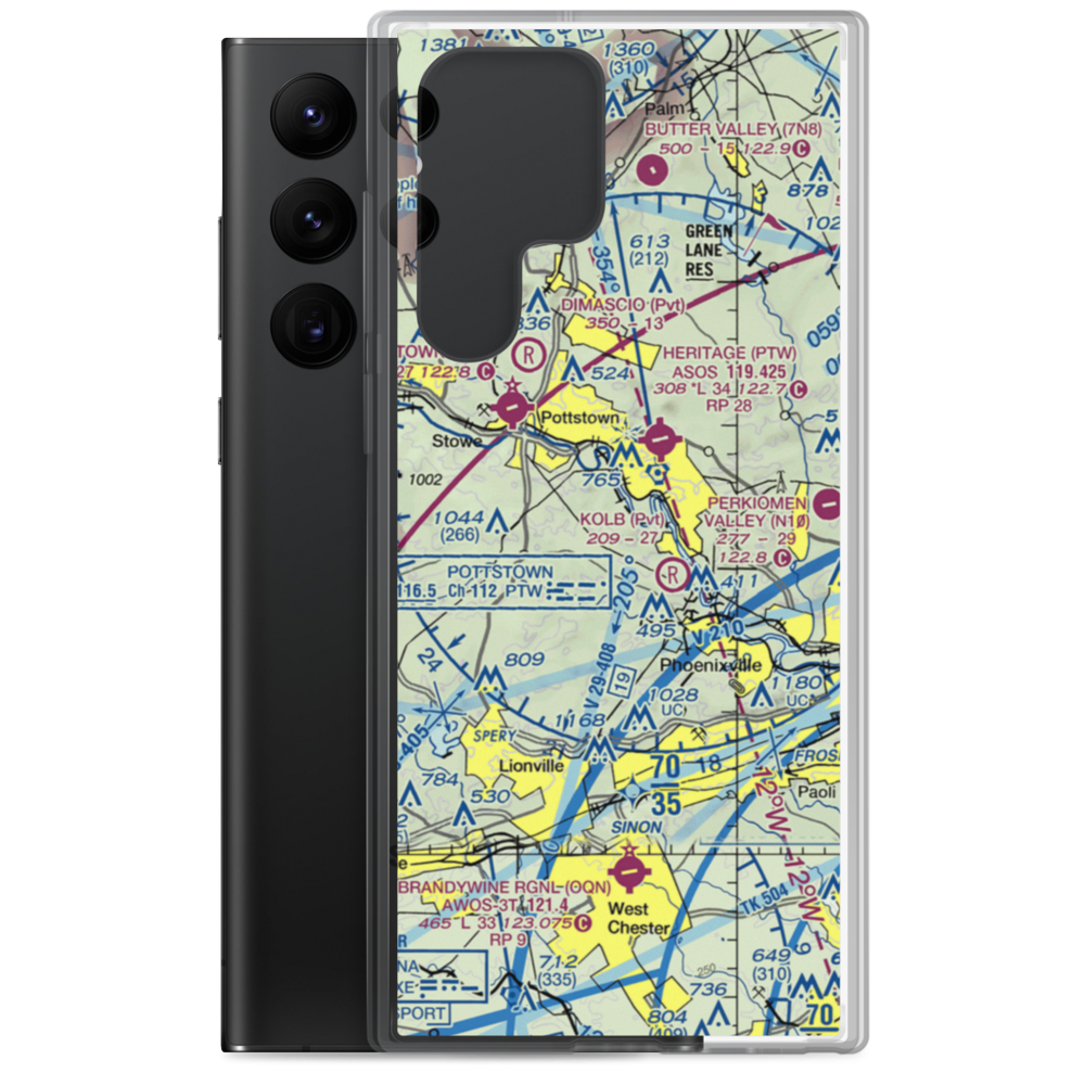 Lance Airport (9PA0) VFR Sectional Samsung Case Samsung Galaxy S22 Ultra model shown