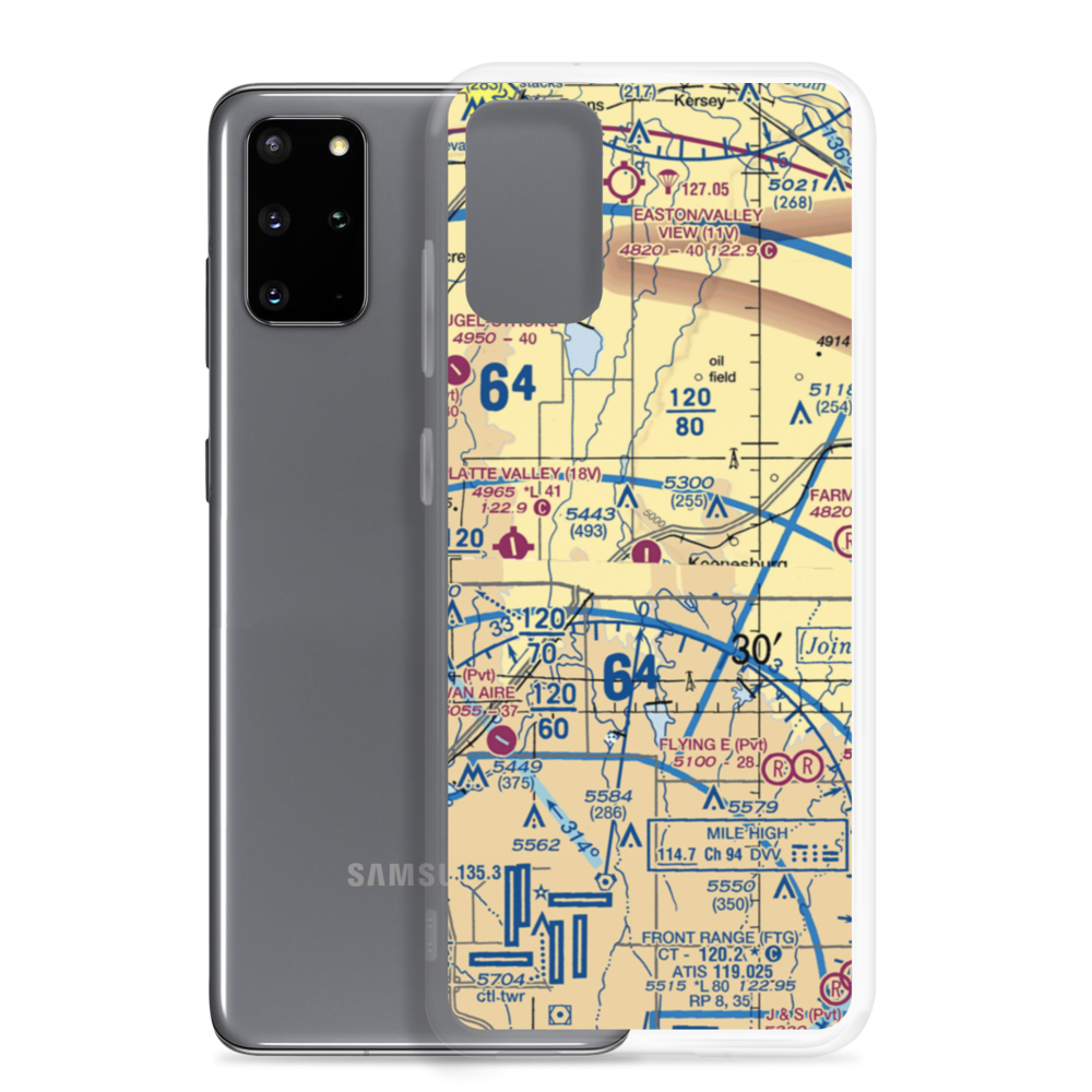 Land Airport (CO82) VFR Sectional Samsung Case Samsung Galaxy S20 Plus model shown
