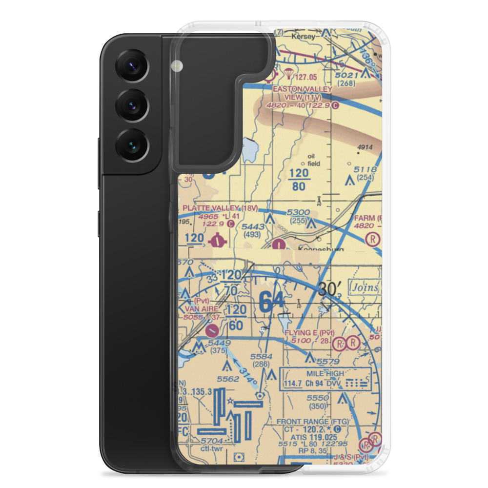 Land Airport (CO82) VFR Sectional Samsung Case Samsung Galaxy S22 Plus model shown