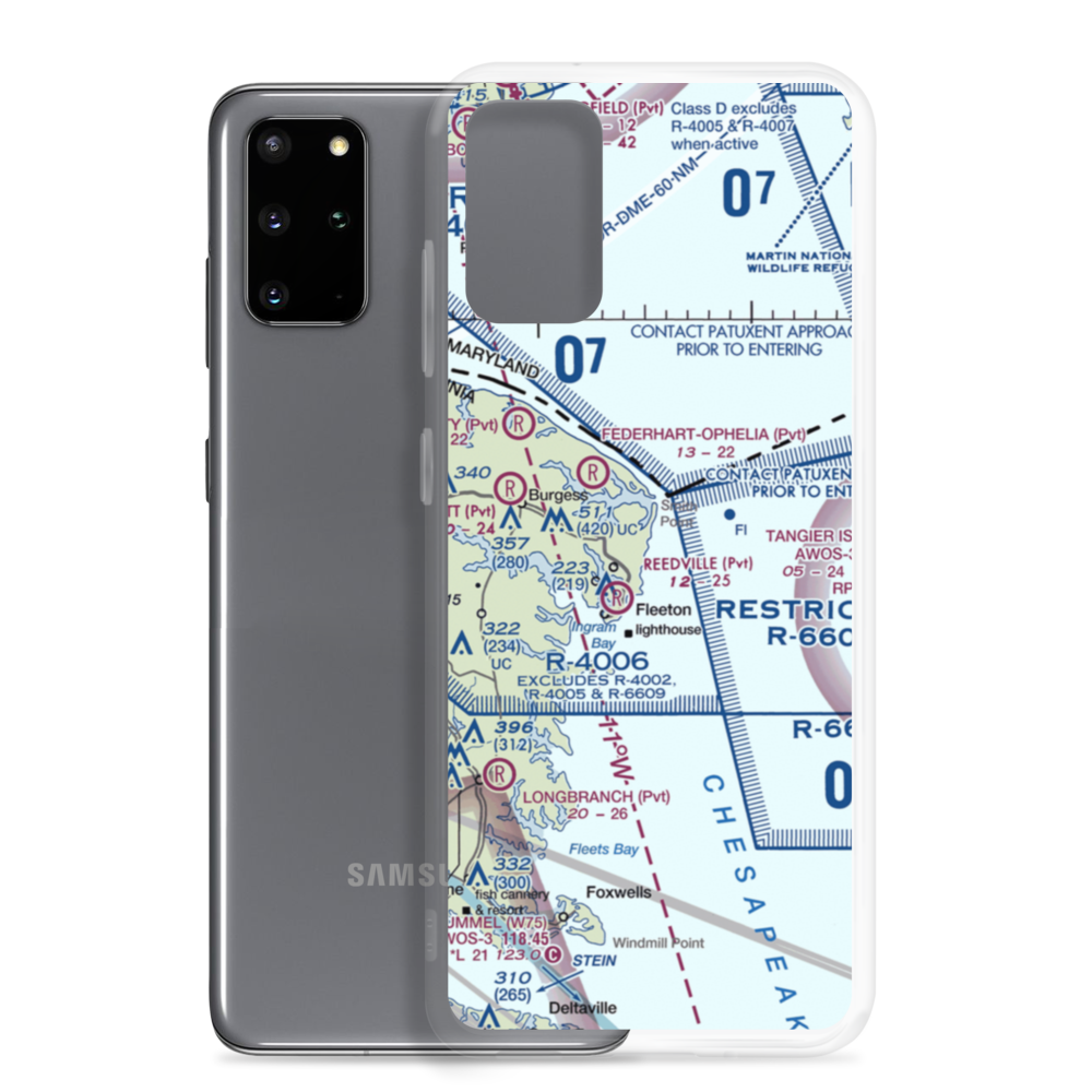 Land's End Seaplane Base (85VA) VFR Sectional Samsung Case Samsung Galaxy S20 Plus model shown