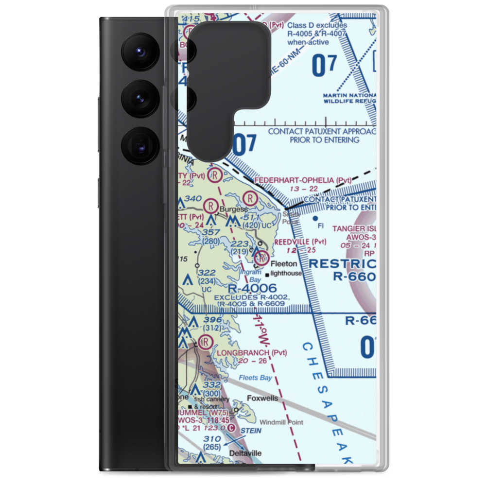 Land's End Seaplane Base (85VA) VFR Sectional Samsung Case Samsung Galaxy S22 Ultra model shown