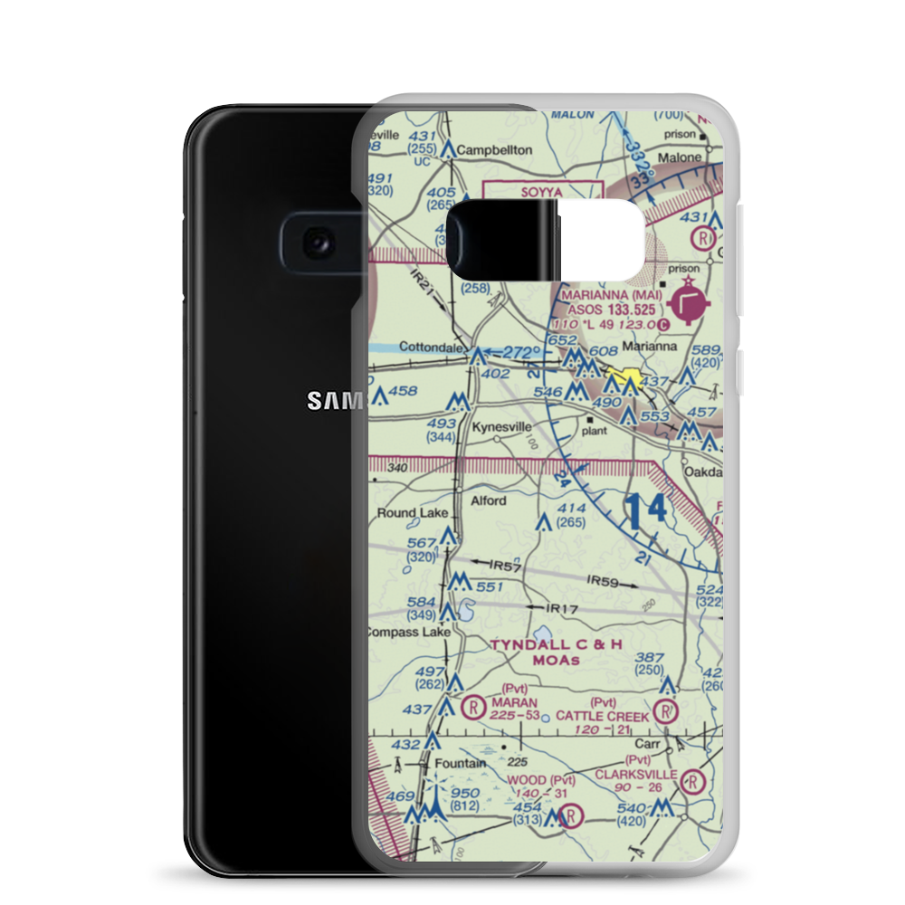 Land's Field (21FD) VFR Sectional Samsung Case Samsung Galaxy S10e model shown