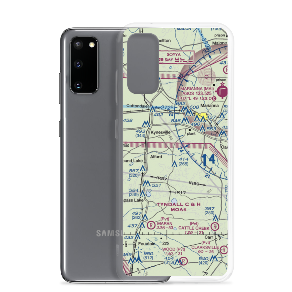 Land's Field (21FD) VFR Sectional Samsung Case Samsung Galaxy S20 model shown