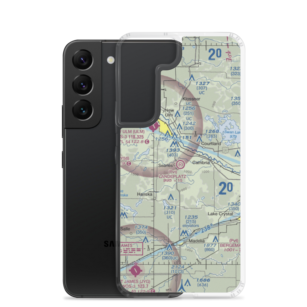 Landeplatz Airport (MN88) VFR Sectional Samsung Case Samsung Galaxy S22 model shown