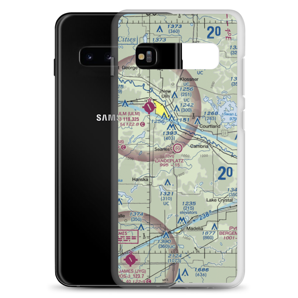 Landeplatz Airport (MN88) VFR Sectional Samsung Case Samsung Galaxy S10+ model shown