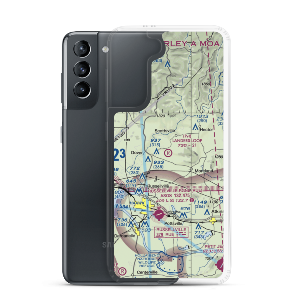 Landers Loop Airport (AR89) VFR Sectional Samsung Case Samsung Galaxy S21 model shown