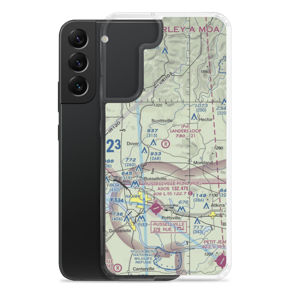 Landers Loop Airport (AR89) VFR Sectional Samsung Case Samsung Galaxy S22 Plus model shown