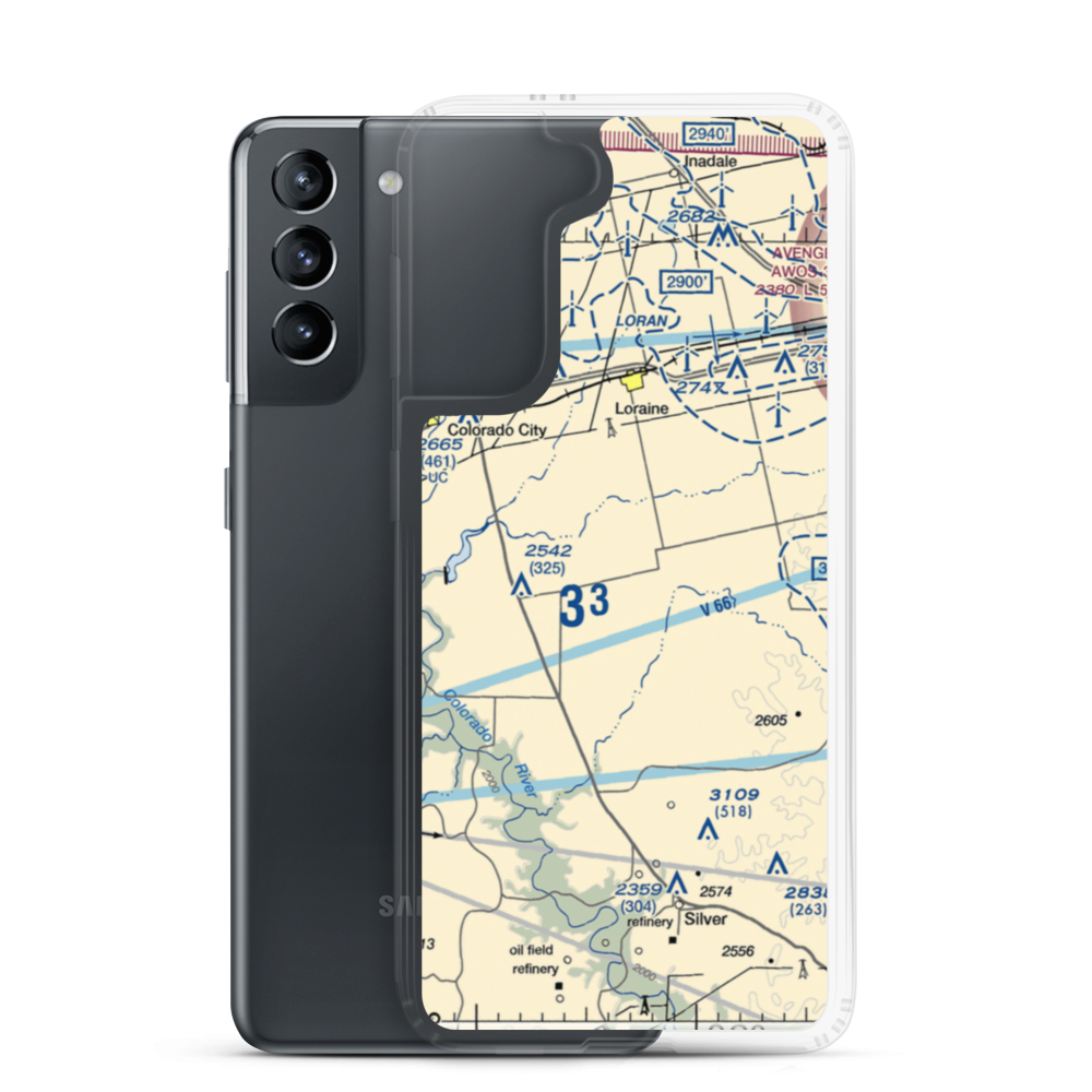 Landers Ranch Airport (1TS8) VFR Sectional Samsung Case Samsung Galaxy S21 model shown