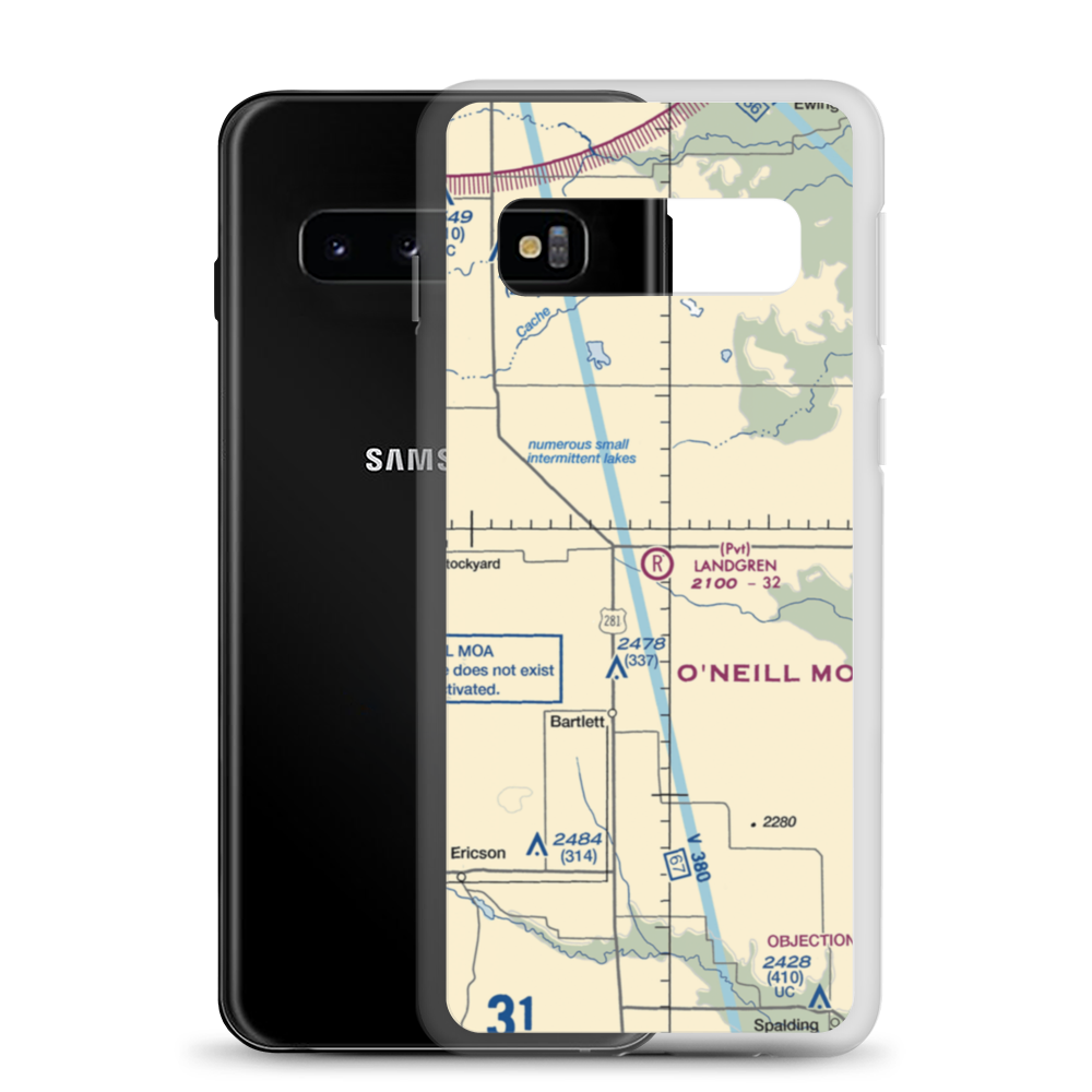 Landgren Ranch Airport (40NE) VFR Sectional Samsung Case Samsung Galaxy S10 model shown