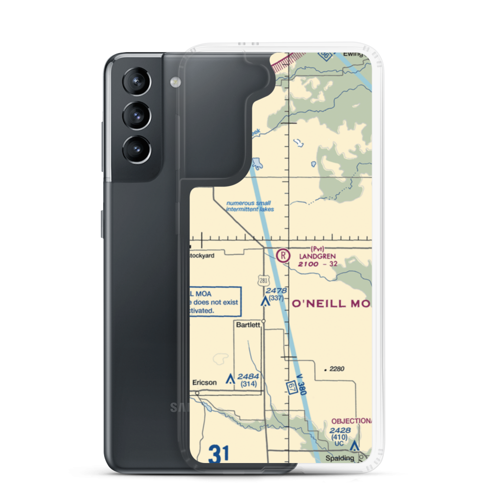Landgren Ranch Airport (40NE) VFR Sectional Samsung Case Samsung Galaxy S21 model shown