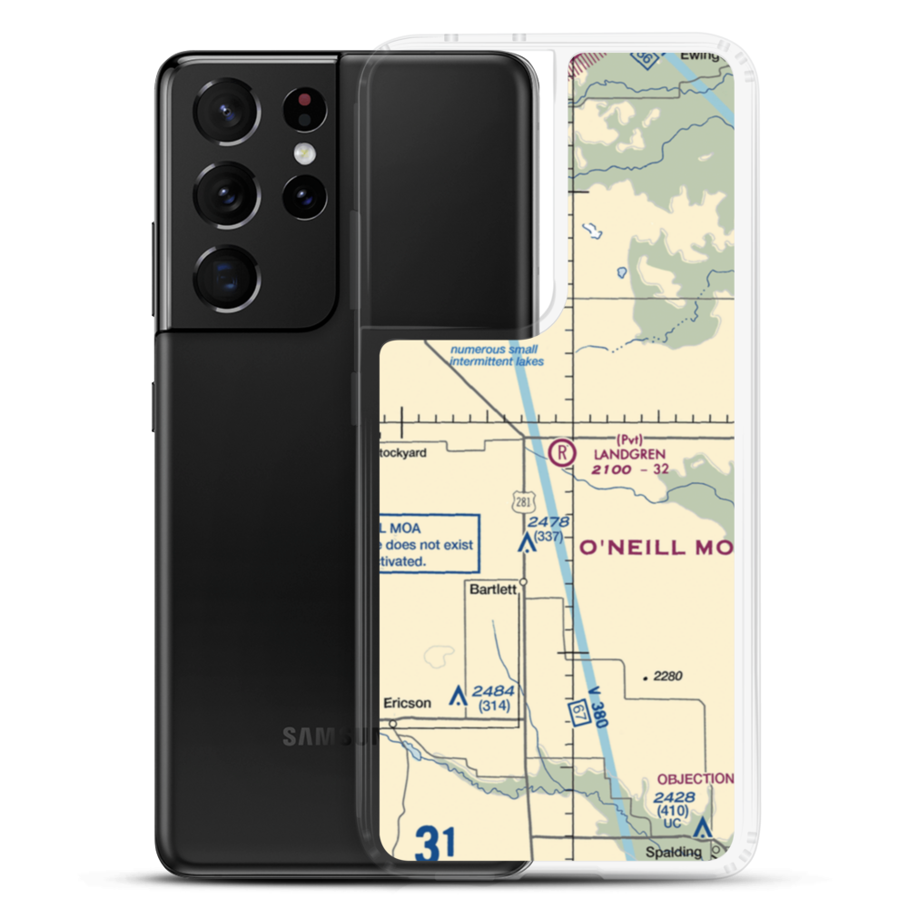 Landgren Ranch Airport (40NE) VFR Sectional Samsung Case Samsung Galaxy S21 Ultra model shown