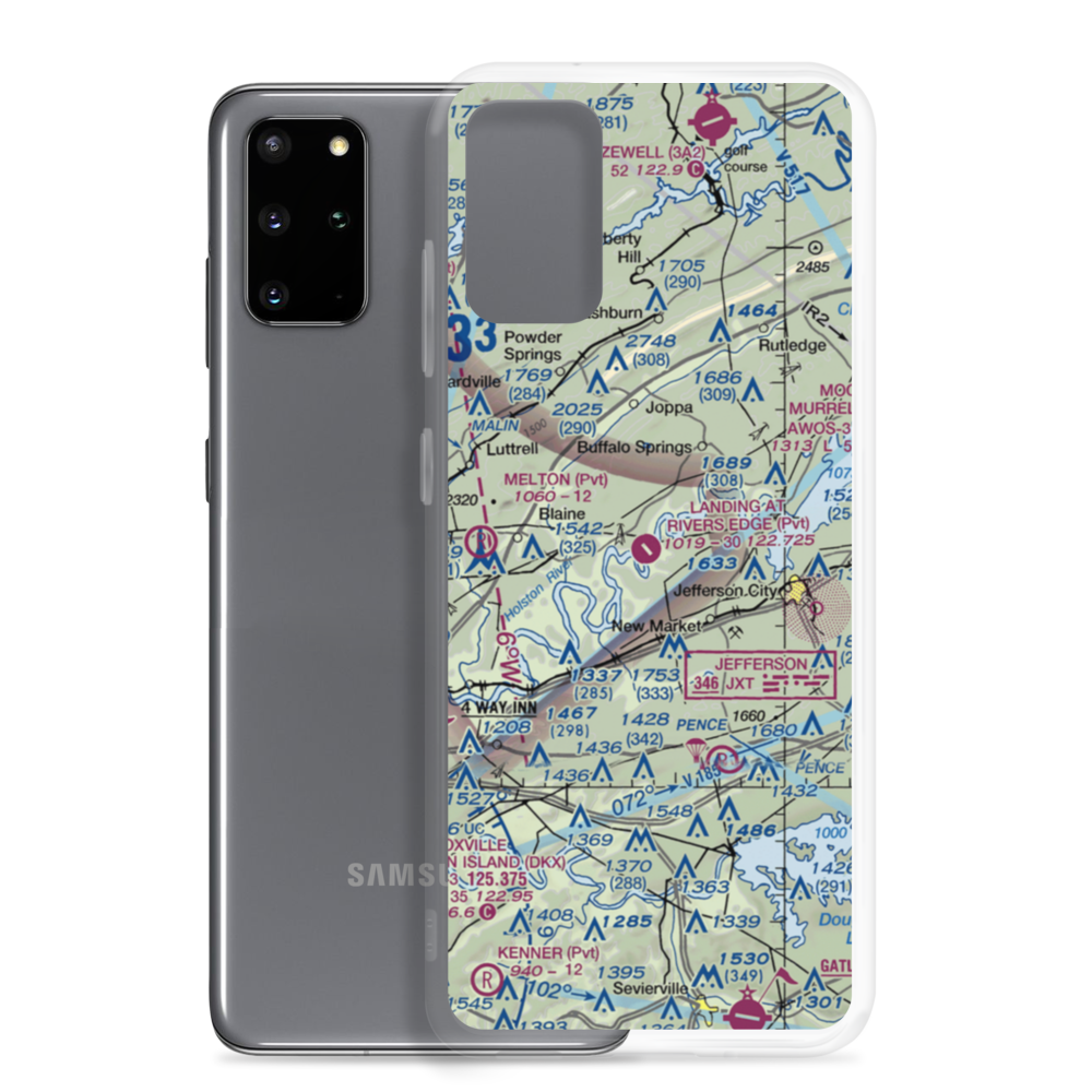 Landing At River'S Edge (98TN) VFR Sectional Samsung Case Samsung Galaxy S20 Plus model shown