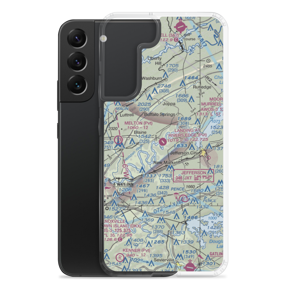 Landing At River'S Edge (98TN) VFR Sectional Samsung Case Samsung Galaxy S22 Plus model shown