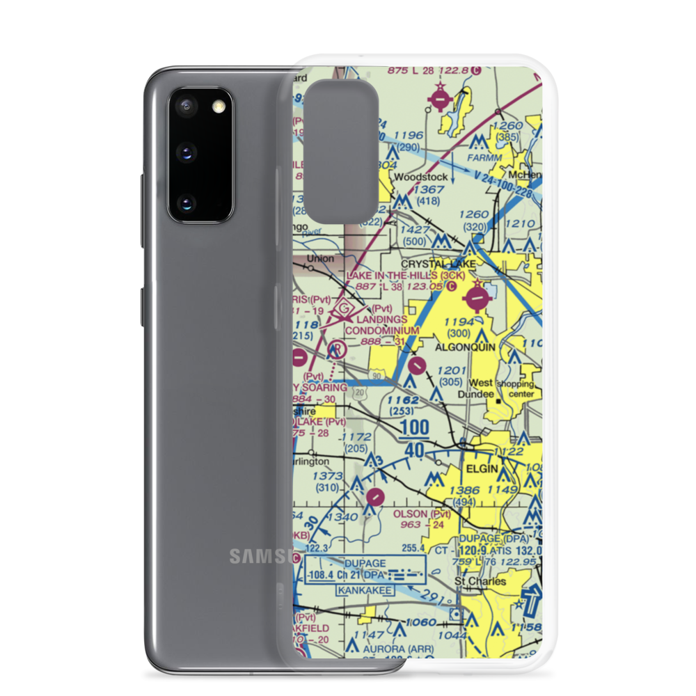 Landings Condominium Airport (82IS) VFR Sectional Samsung Case Samsung Galaxy S20 model shown