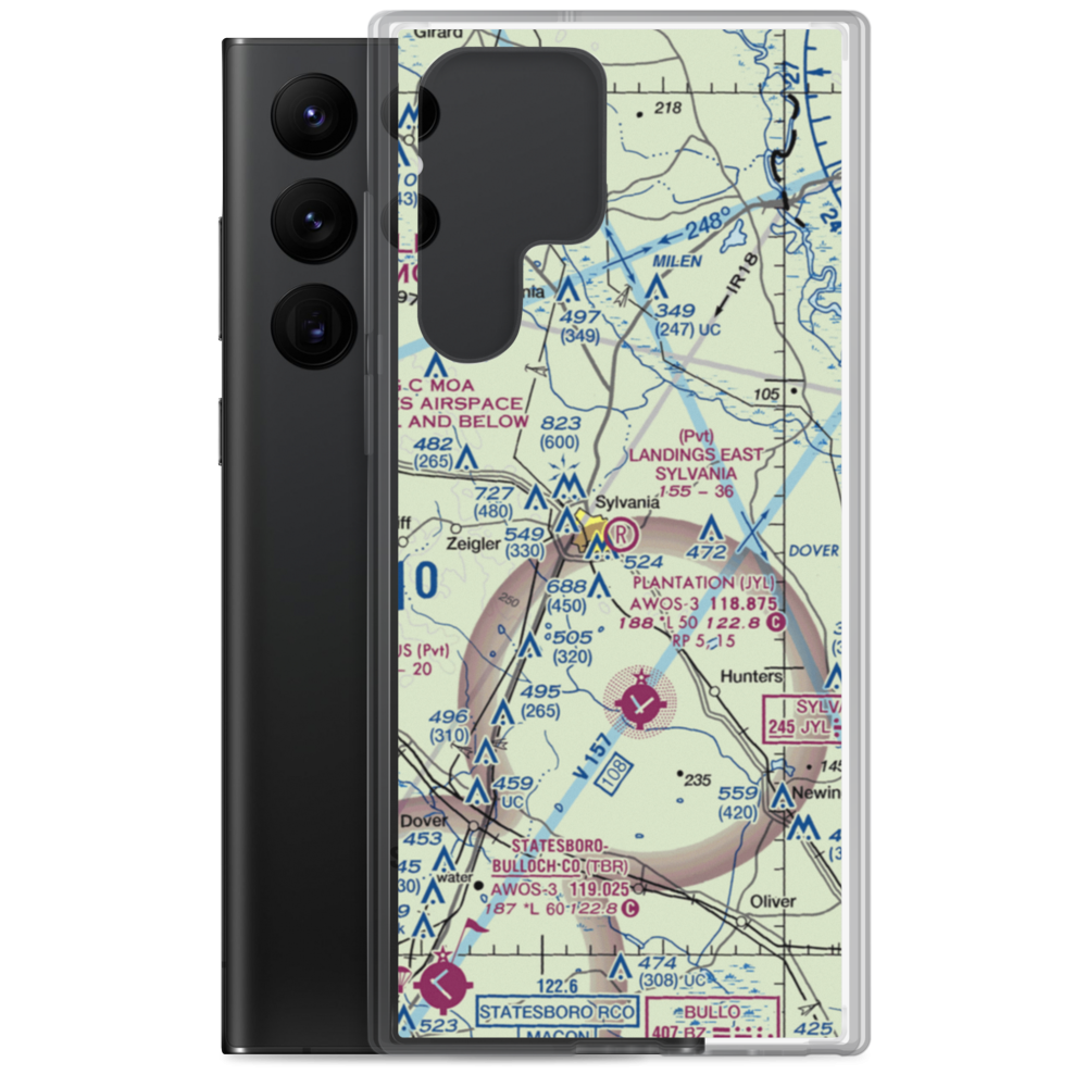 Landings East Sylvania Airport (76GA) VFR Sectional Samsung Case Samsung Galaxy S22 Ultra model shown
