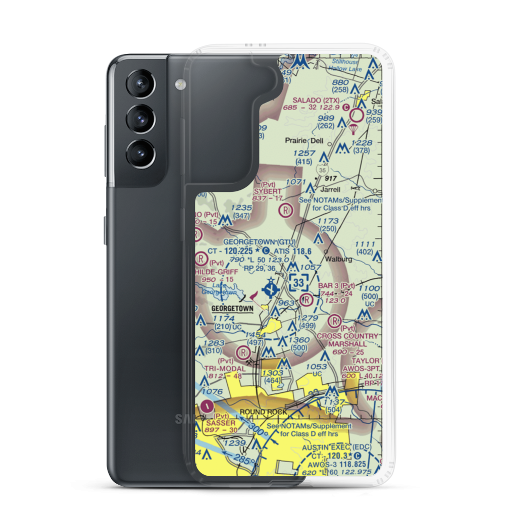 Landry STOLport (TS01) VFR Sectional Samsung Case Samsung Galaxy S21 model shown