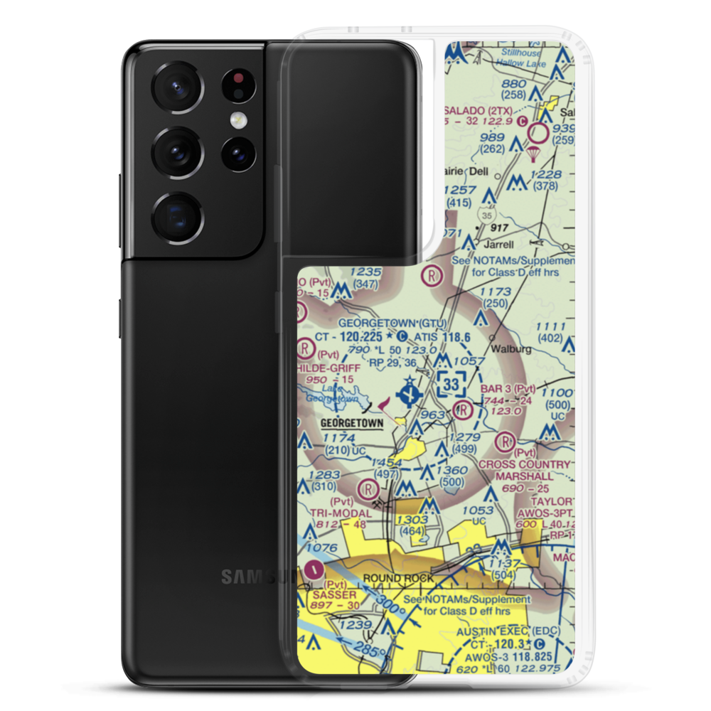 Landry STOLport (TS01) VFR Sectional Samsung Case Samsung Galaxy S21 Ultra model shown