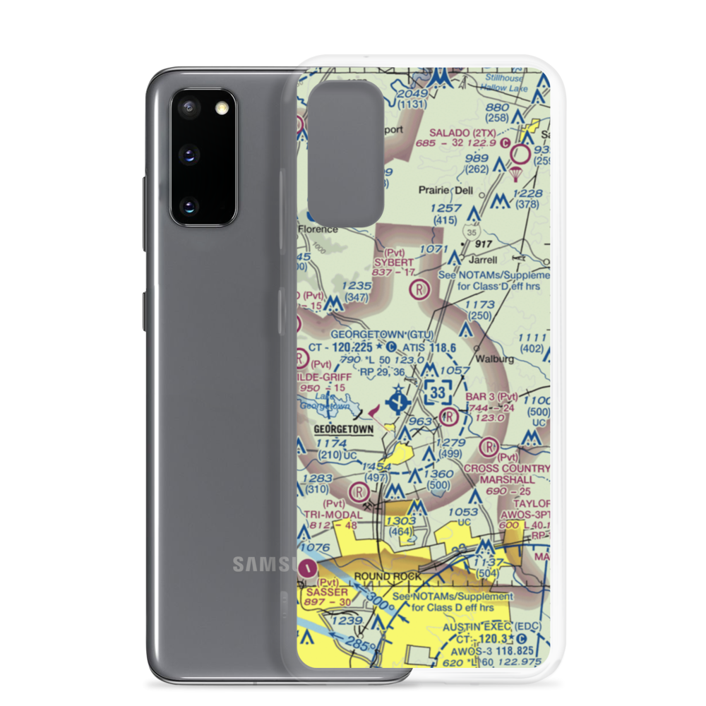 Landry STOLport (TS01) VFR Sectional Samsung Case Samsung Galaxy S20 model shown