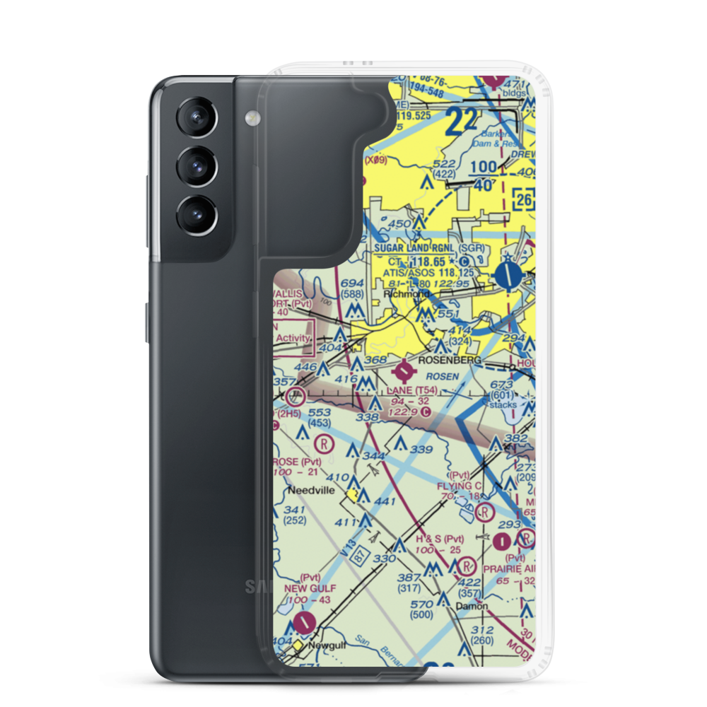 Lane Airpark (T54) VFR Sectional Samsung Case Samsung Galaxy S21 model shown