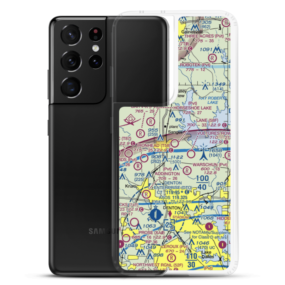 Lane Field (58F) VFR Sectional Samsung Case Samsung Galaxy S21 Ultra model shown