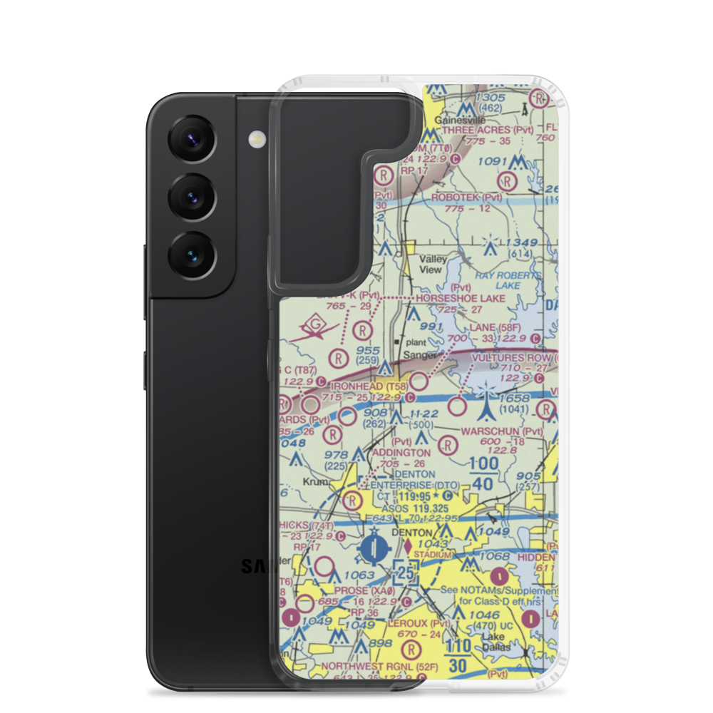 Lane Field (58F) VFR Sectional Samsung Case Samsung Galaxy S22 model shown
