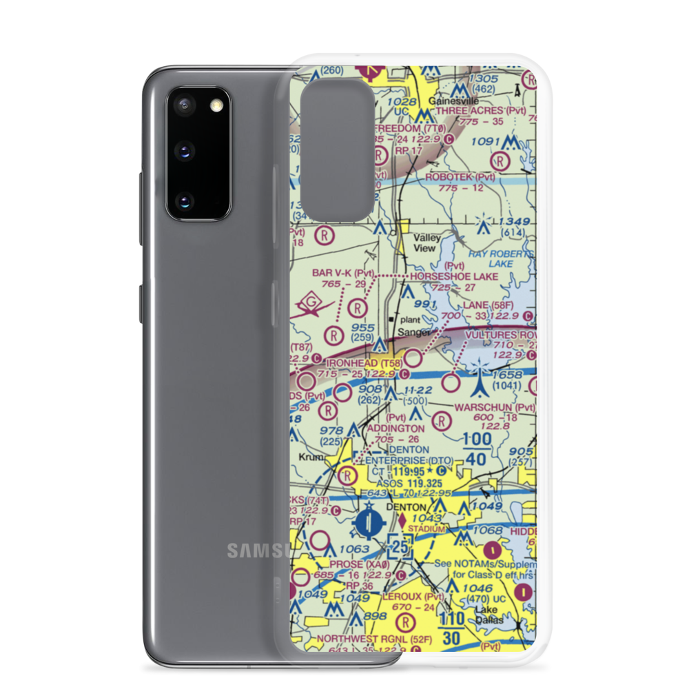 Lane Field (58F) VFR Sectional Samsung Case Samsung Galaxy S20 model shown