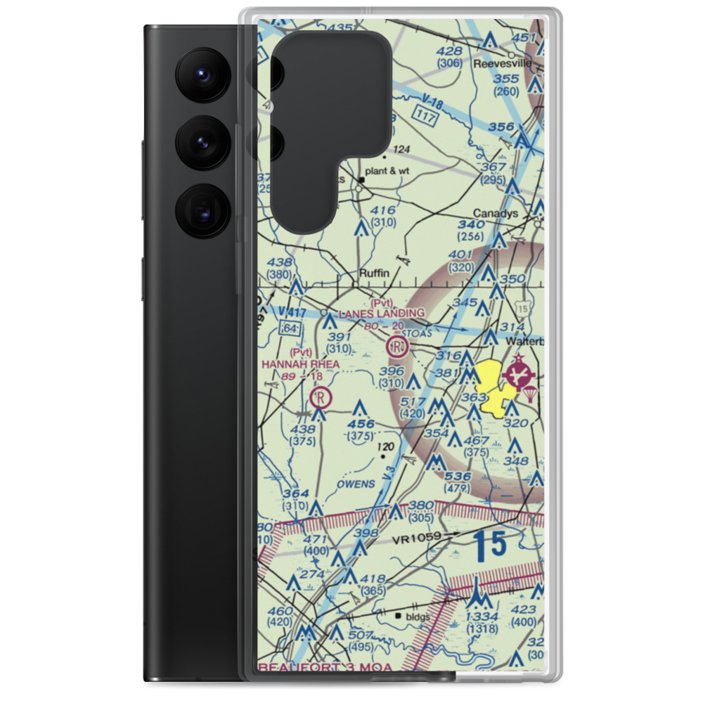 Lanes Landing (67SC) VFR Sectional Samsung Case Samsung Galaxy S22 Ultra model shown