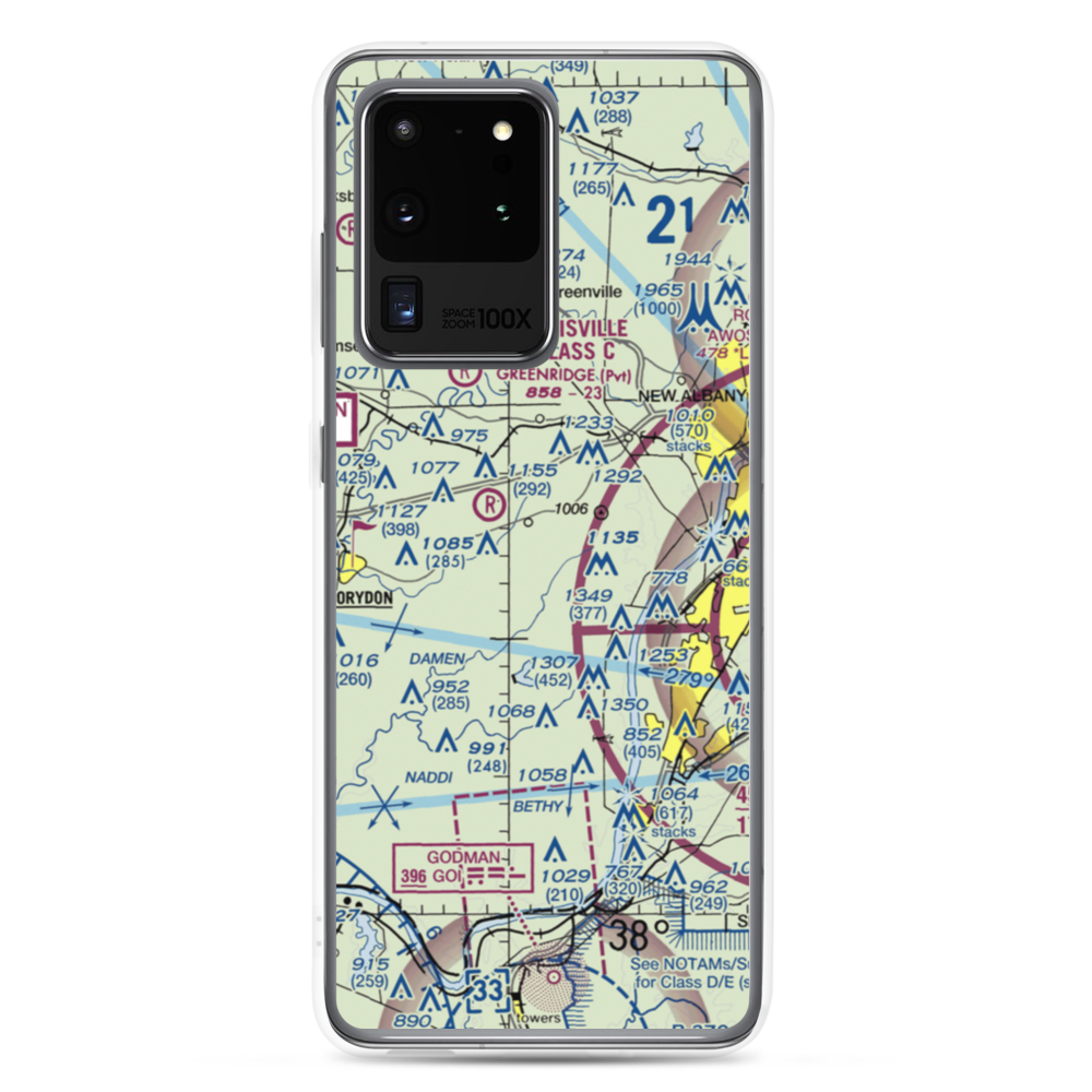 Lanesville Skyways Airport (IN13) VFR Sectional Samsung Case Samsung Galaxy S20 Ultra model shown