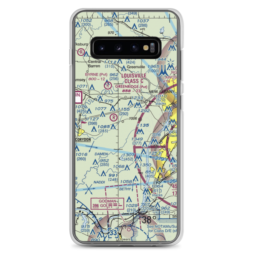 Lanesville Skyways Airport (IN13) VFR Sectional Samsung Case Samsung Galaxy S10+ model shown