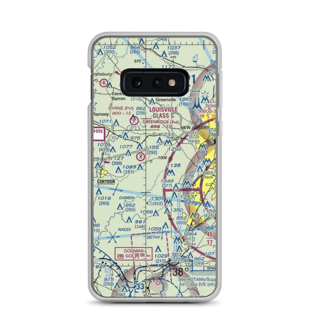 Lanesville Skyways Airport (IN13) VFR Sectional Samsung Case Samsung Galaxy S10e model shown