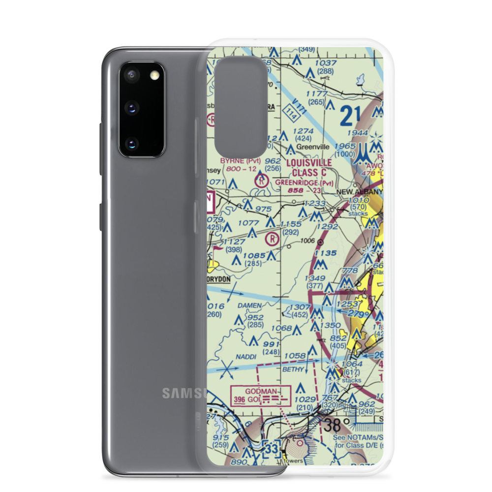 Lanesville Skyways Airport (IN13) VFR Sectional Samsung Case Samsung Galaxy S20 model shown