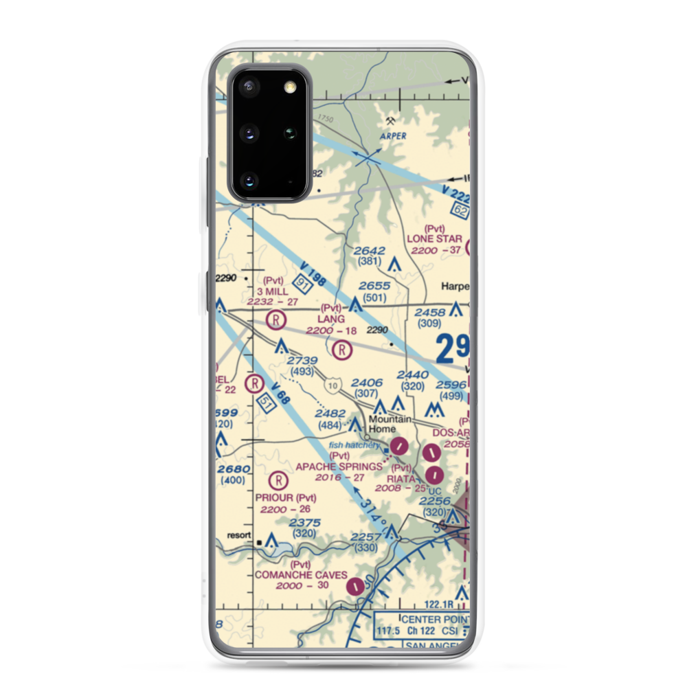 Lang Ranch Airport (84XS) VFR Sectional Samsung Case Samsung Galaxy S20 Plus model shown