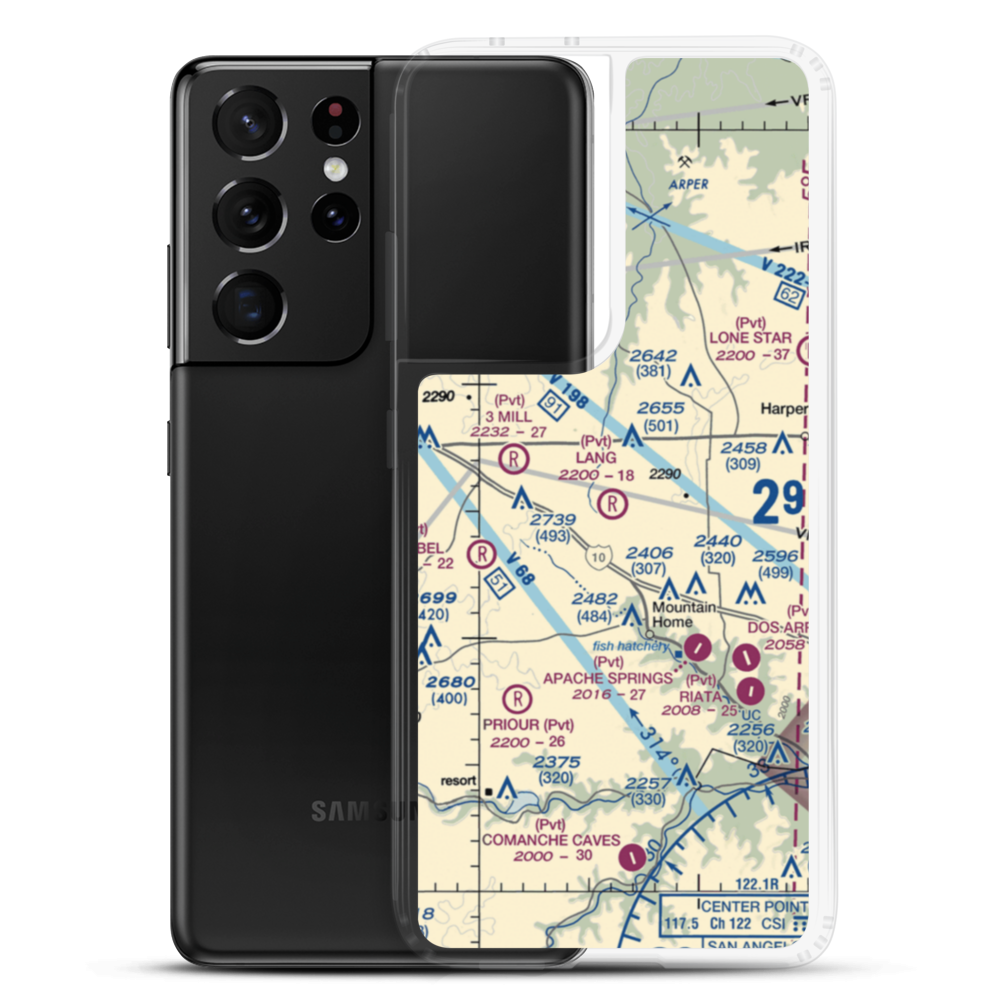 Lang Ranch Airport (84XS) VFR Sectional Samsung Case Samsung Galaxy S21 Ultra model shown