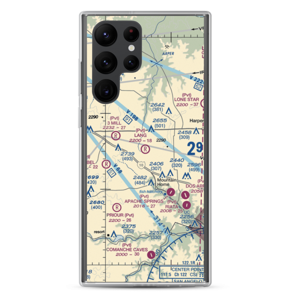 Lang Ranch Airport (84XS) VFR Sectional Samsung Case Samsung Galaxy S22 Ultra model shown