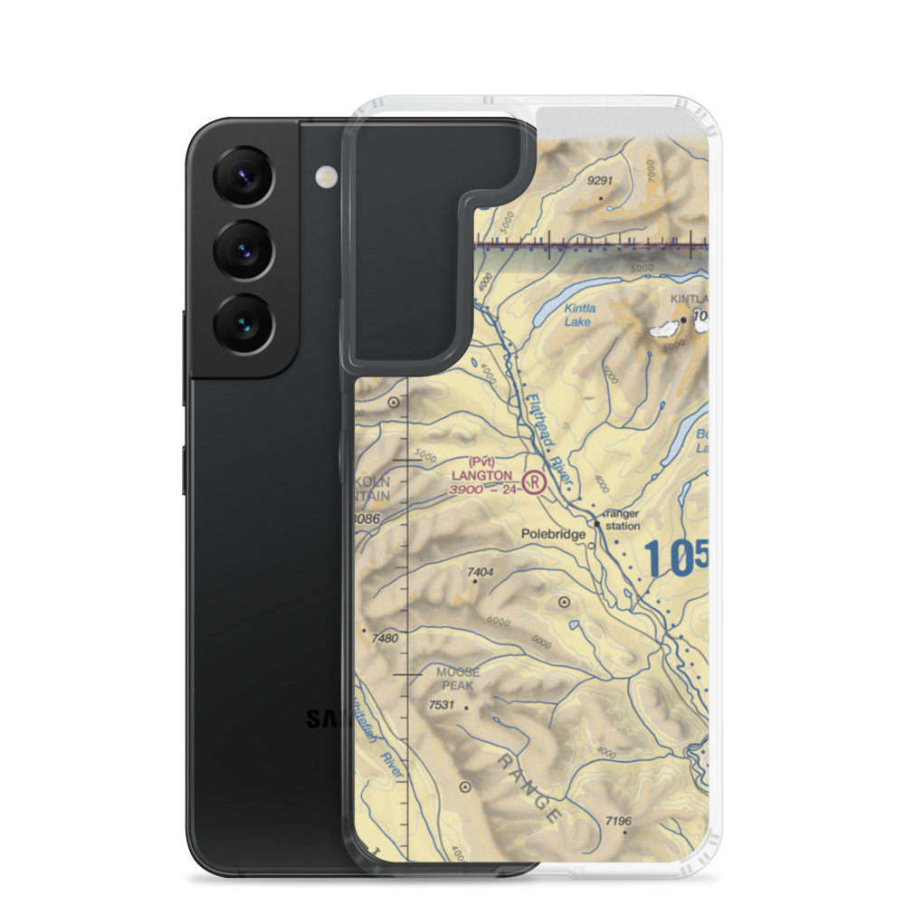 Langton Airstrip (MT60) VFR Sectional Samsung Case Samsung Galaxy S22 model shown