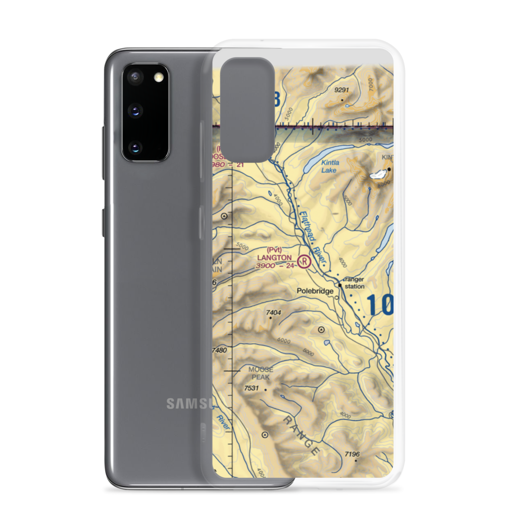 Langton Airstrip (MT60) VFR Sectional Samsung Case Samsung Galaxy S20 model shown