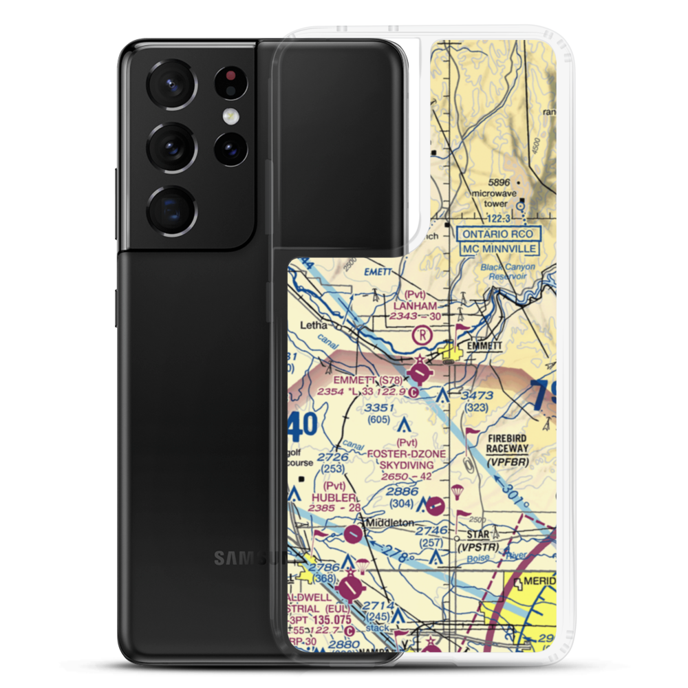 Lanham Field (04ID) VFR Sectional Samsung Case Samsung Galaxy S21 Ultra model shown