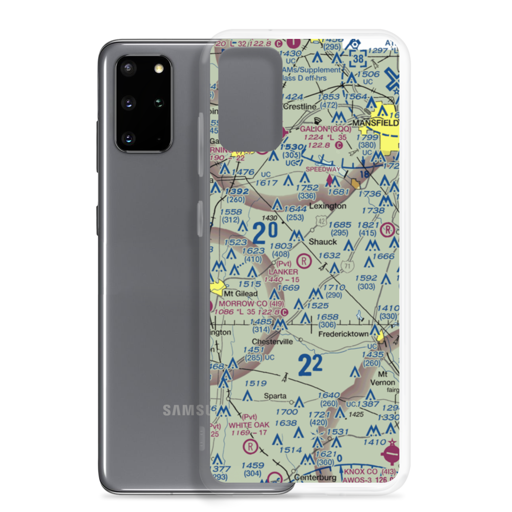 Lanker Airport (OI28) VFR Sectional Samsung Case Samsung Galaxy S20 Plus model shown
