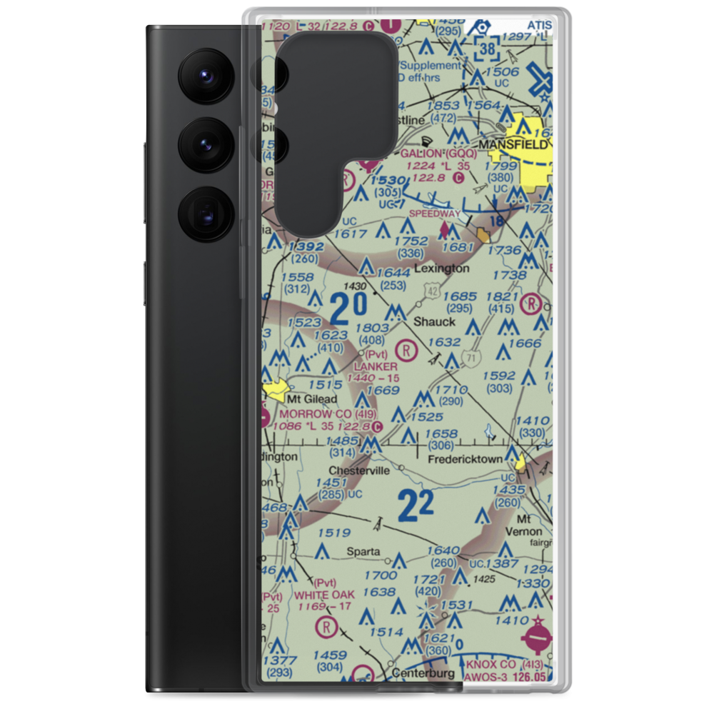Lanker Airport (OI28) VFR Sectional Samsung Case Samsung Galaxy S22 Ultra model shown