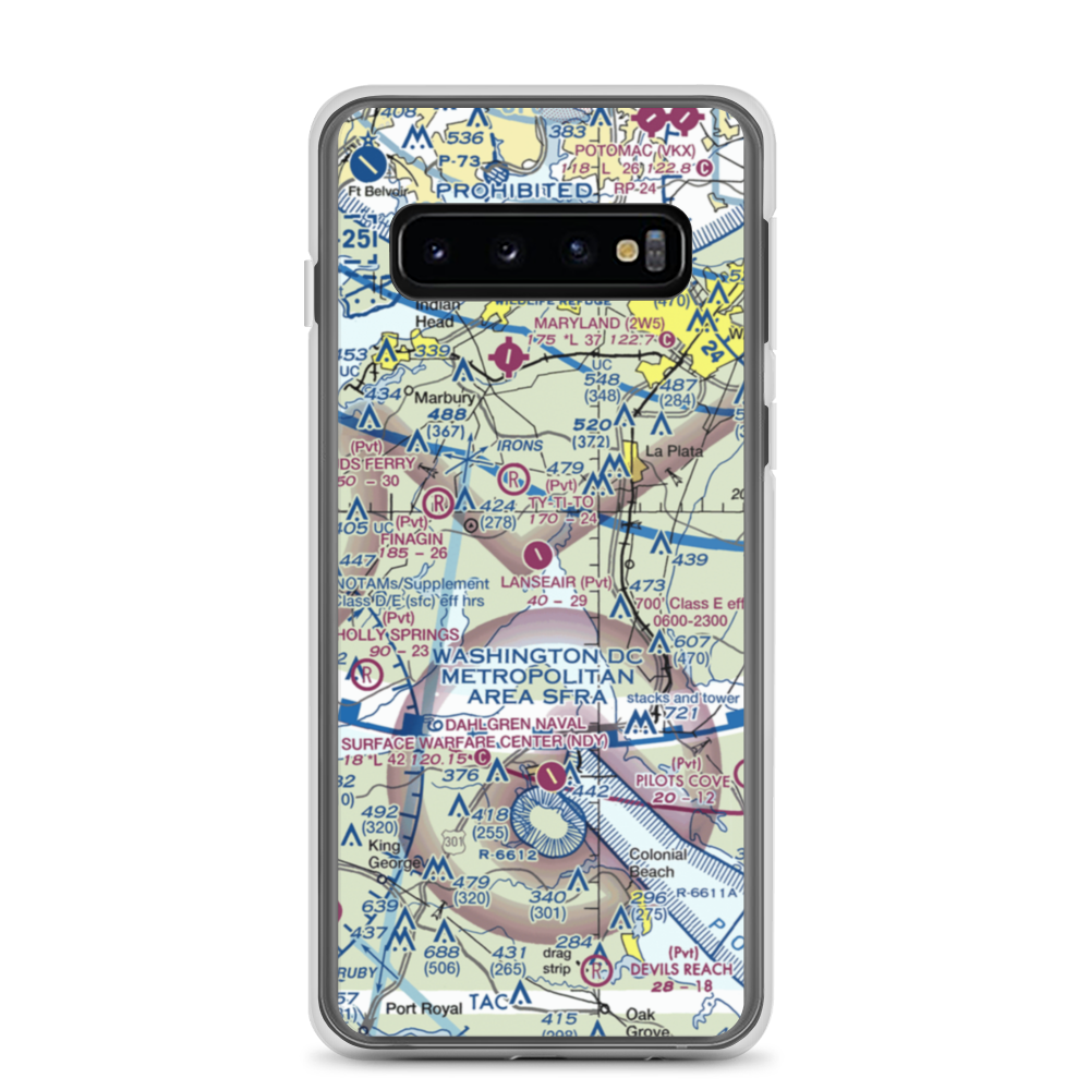 Lanseair Farms Airport (MD97) VFR Sectional Samsung Case Samsung Galaxy S10 model shown