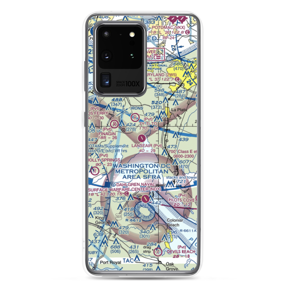 Lanseair Farms Airport (MD97) VFR Sectional Samsung Case Samsung Galaxy S20 Ultra model shown