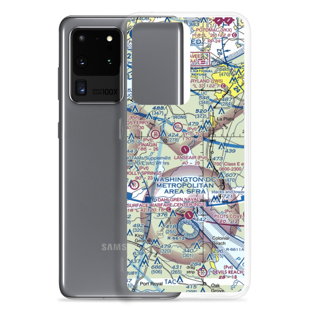 Lanseair Farms Airport (MD97) VFR Sectional Samsung Case Samsung Galaxy S20 Ultra model shown